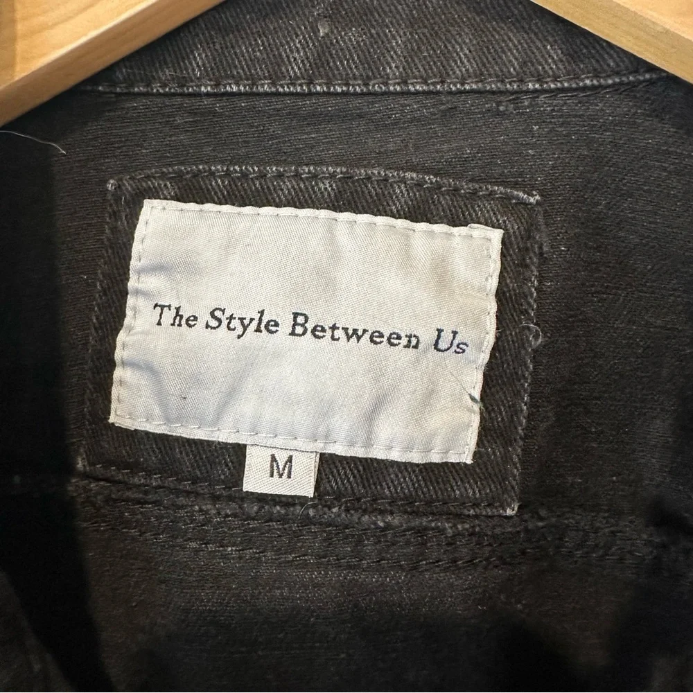 The Style Between Us Women's Black Denim Jacket with Stud Accents